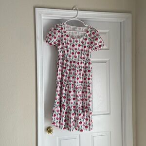 White Floral Midi Dress Modest